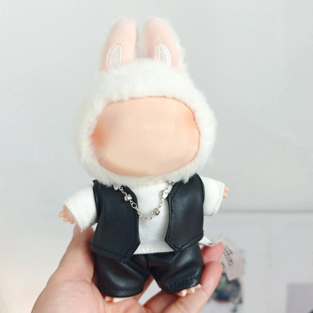 For 17cm Labubu baby clothes series doll clothes Macaron for Modern style of labubu outfit