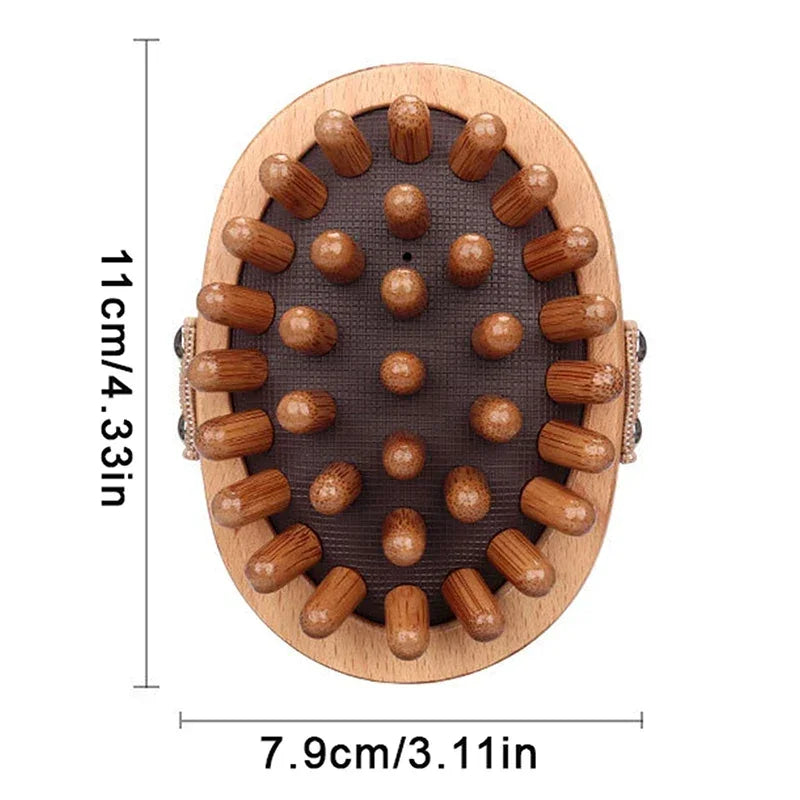 Wooden Massage Comb Body Scalp Trigger Point Massage Tool Meridians Massager Gua Sha Massager Comb for Body Relief & Hair Growth