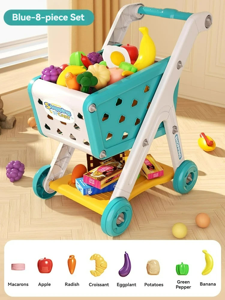 Pretend Play Calculator Cash Register Toys Supermarket Shop Cashier Registers with Scanner Credit Card Christmas Gifts for Kids