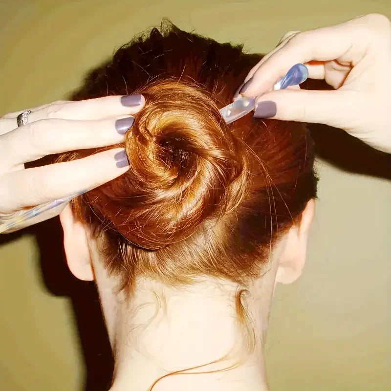 Colored Acetate Hairpin for Woman Elegant Temperament Meatball Head Hair Pin Fashion Girl Hair Clip Hair Accessories