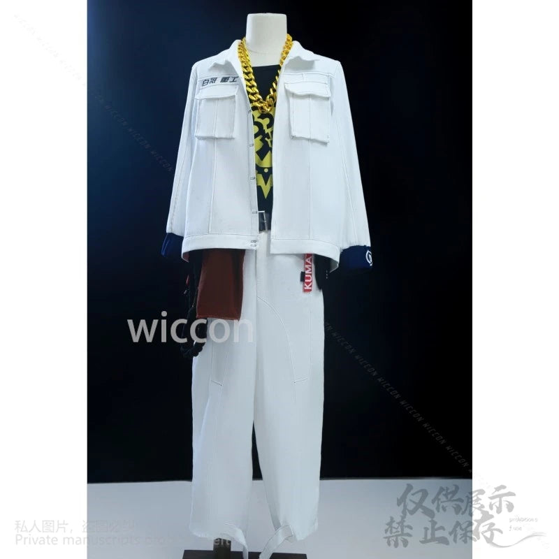 Ben Bigger Cosplay Game Zenless Zone Zero Anime Costume Furry Kawaii Furrsuit White Coat Jacket PUNK Uniform Halloween Party Cos