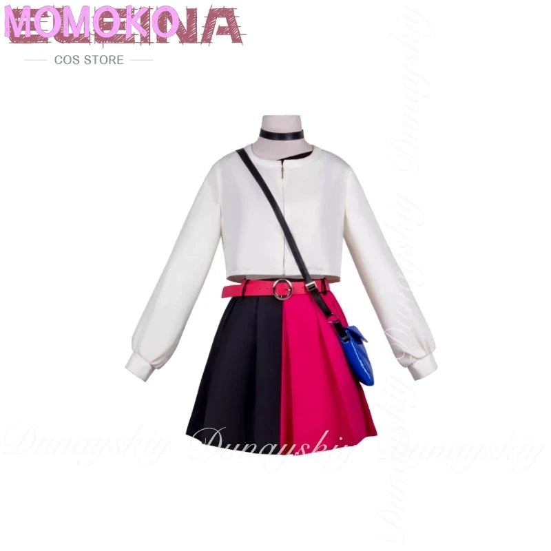LAZARUS Anime Eleina Cosplay A Introverted 15-year-old Girl With Highlight Pink Brunette Hair And Clothe Cosplay Costume All Set