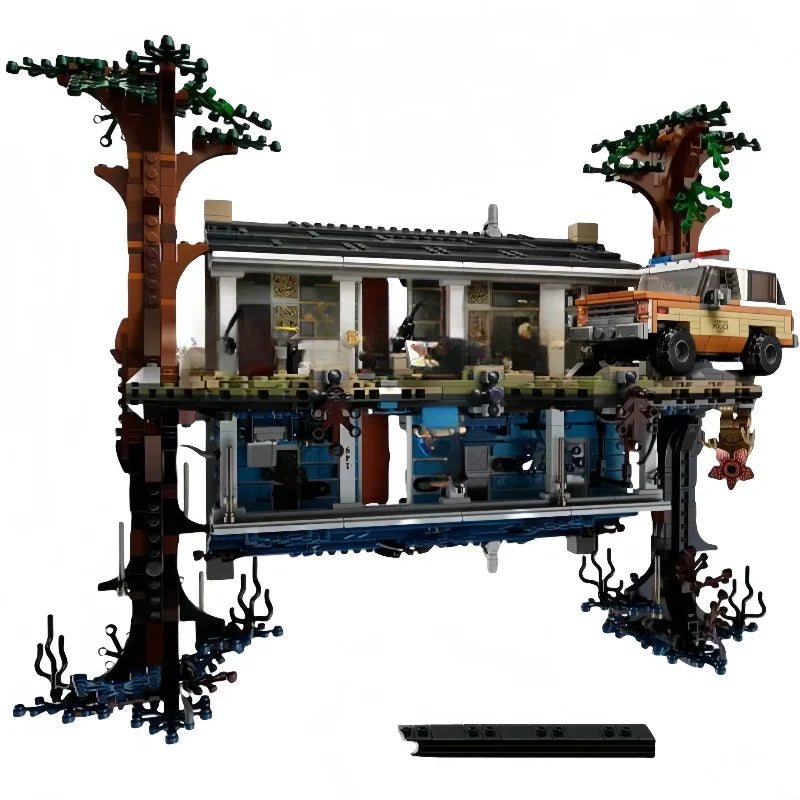 2287 pieces of classic American drama Strange Story [Upside Down the World] House Building block set, adult Christmas gift