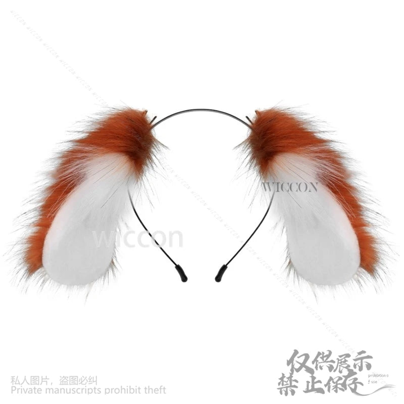 Anime Furry Suit Cosplay Dog Lolita Ears Accessory For Halloween Christmas Girls Headband Decoration Hair Woman Cos