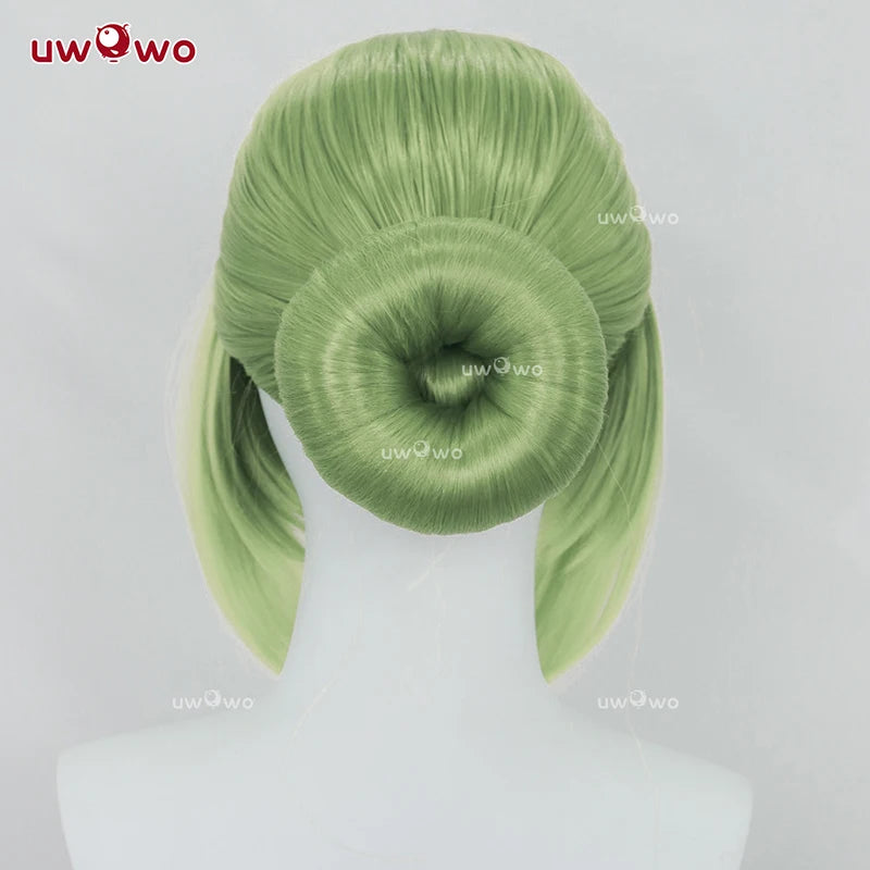 UWOWO C.C. Wig Anime Codee Geasss: C.C. Purple Cheongsam Cosplay Wig Green Hair Halloween Cos