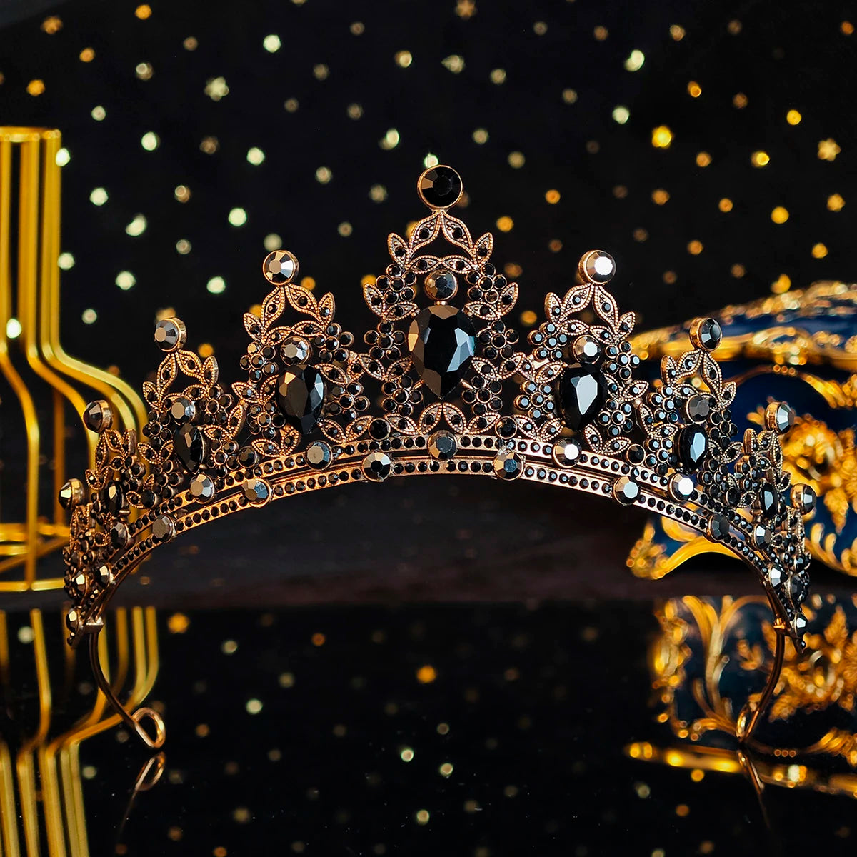 Elegant Crystal Bridal Crown Exquisite European and American Rhinestone Hair Bands Tiara Headpieces Party Jewelry Accessories