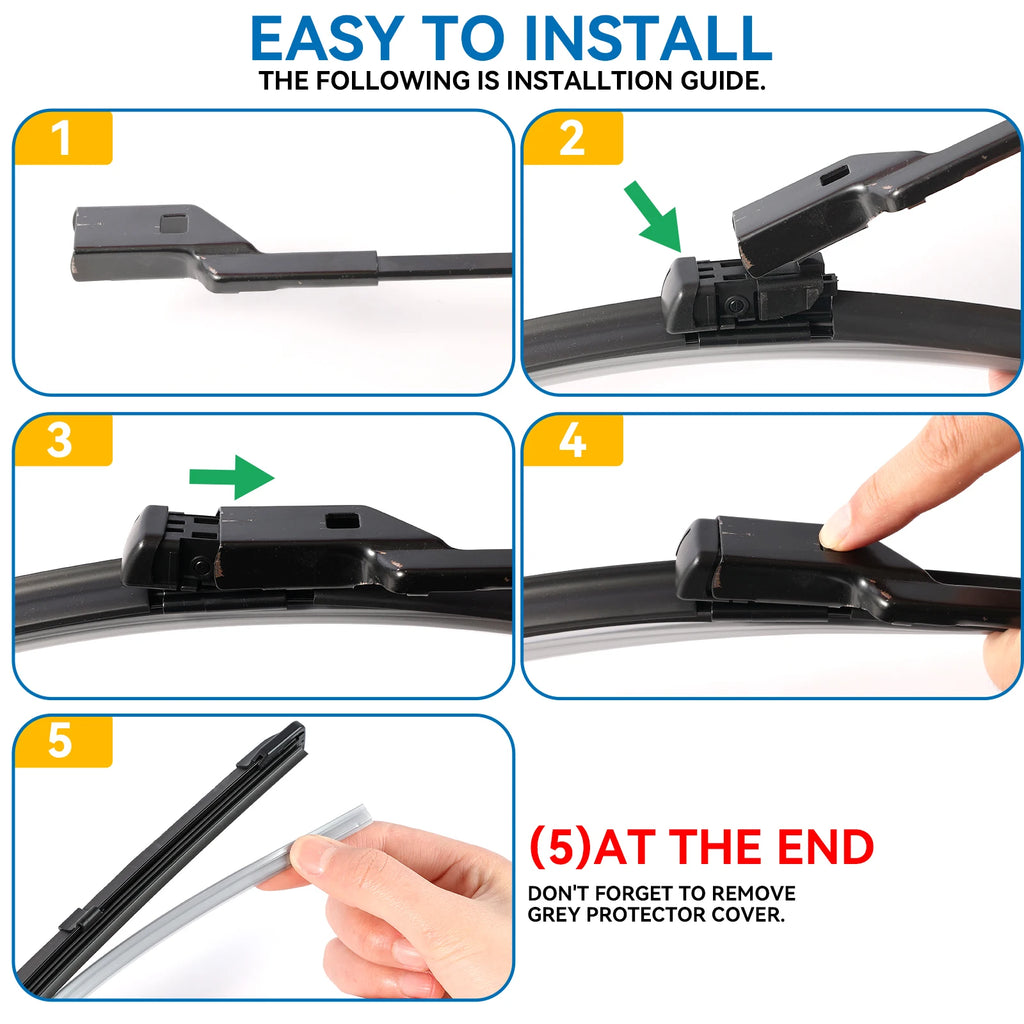 Erick's Wiper LHD Front Wiper Blades For Peugeot 208 2008 308 3008 408 508 5008 Boxer Partner Windshield Windscreen Window Brush