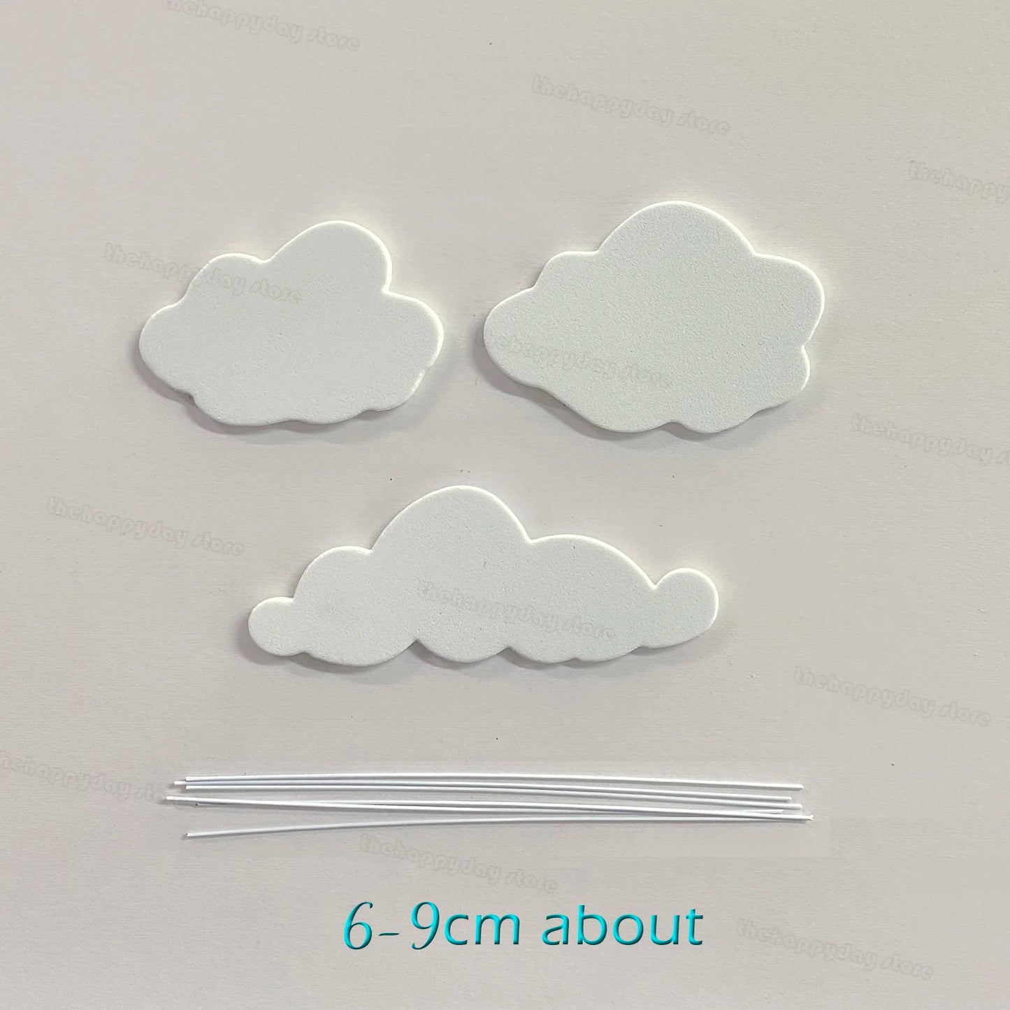 48/24/6Pcs White Cloud Cupcake Toppers Boho Rainbow Cake Decorations for Birthday Wedding Baby Shower Party Cake Cupcake Decor