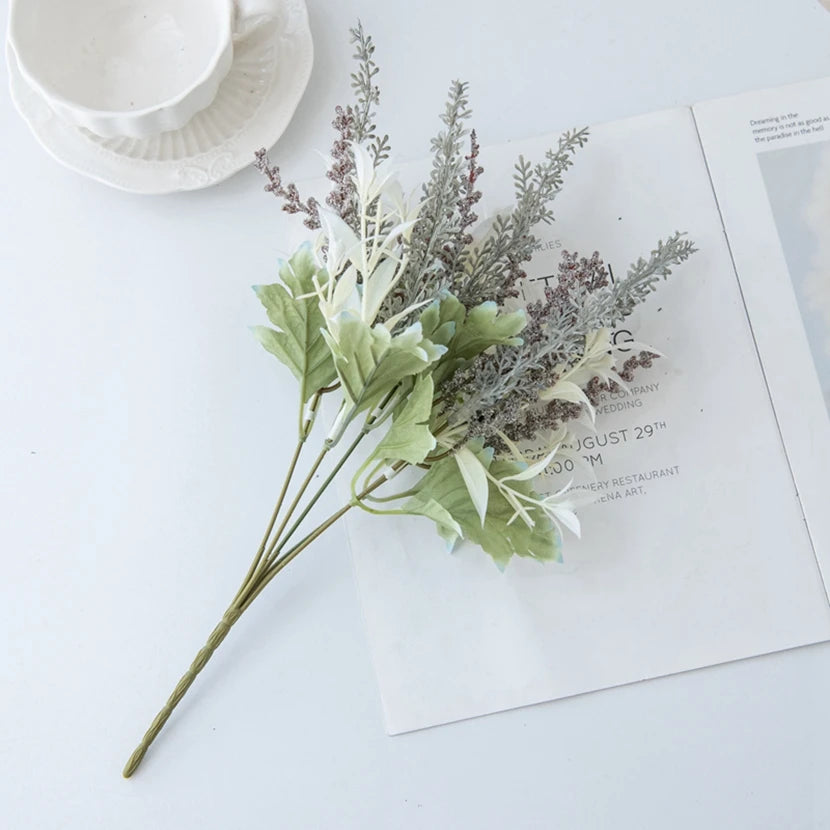 Artificial Plants Lavender Gypsophila Flowers Bouquet PE For Wedding arch Christmas Wreaths Home bonsai Decor Photography props
