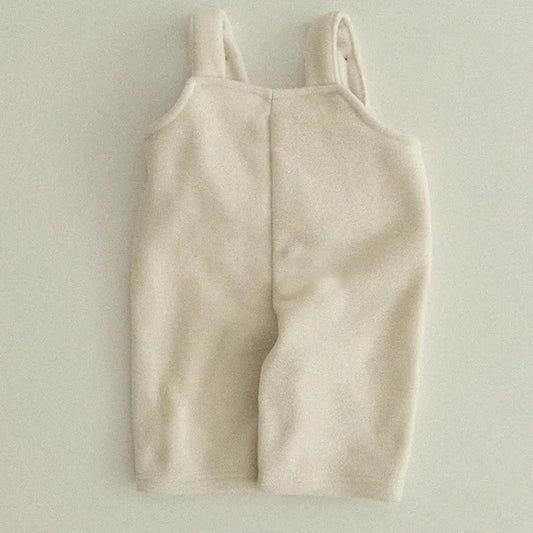 2025 Winter New Girls Plus Velvet Thick Overalls Children Warm Jumpsuit Kids Boys Strap Trousers Baby Girl Christmas Clothes