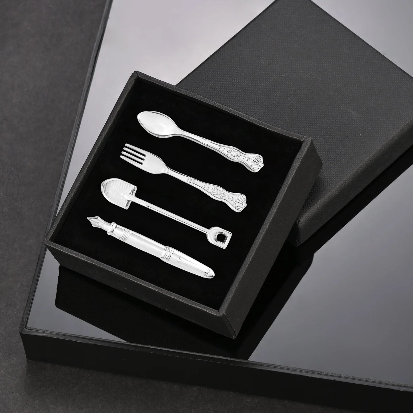 Tie Clip For Men Business Party Minimalist Tie Clips And Cufflinks To Man Shirt Gift Box Jewelry Men's Cuff Man Fashion Lawyer