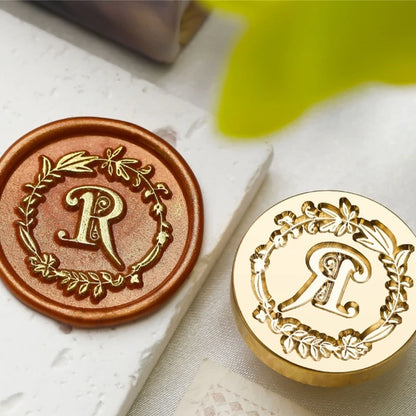 Y1UB Sealing Wax Stamp Letter Series Wax Seal Stamp for Christmas Card Decorations