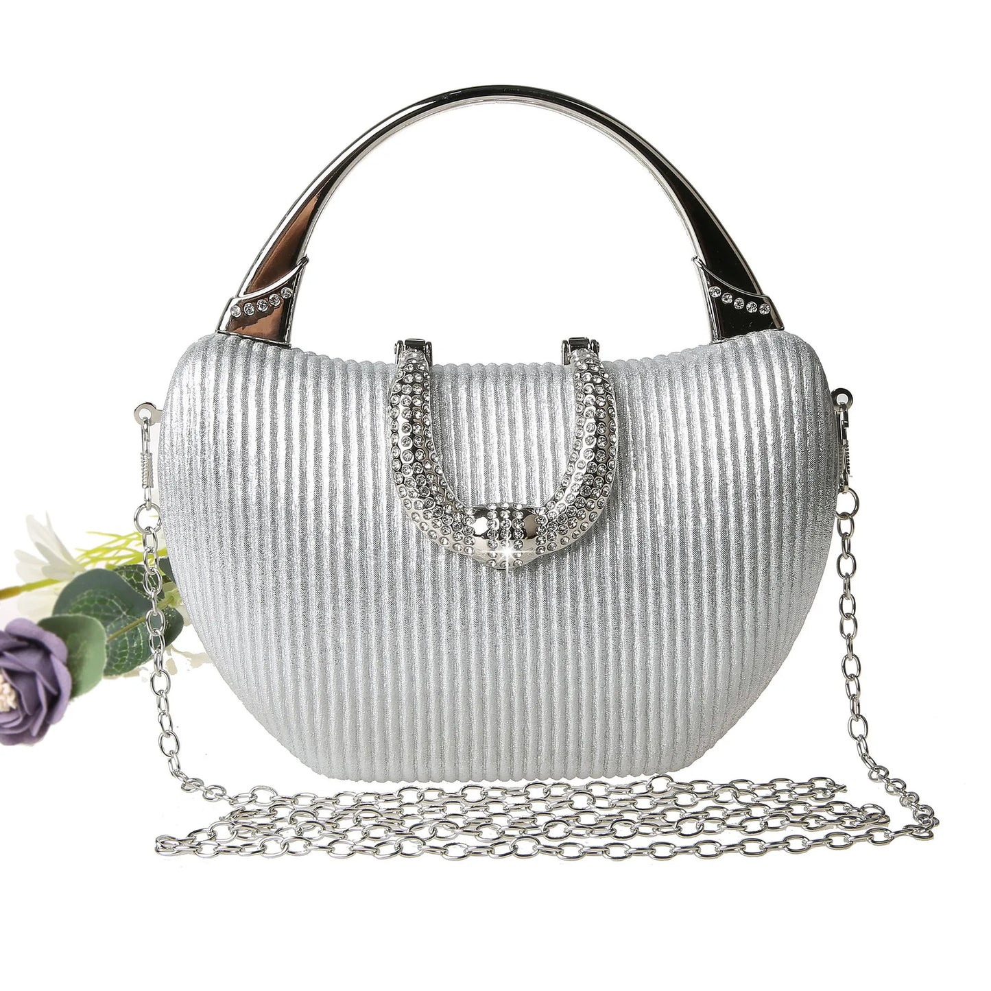 2024 New Vintage Evening Bag  Diamond Sequined Clutch Hand Bag Bride Bag Gold Wedding Purse Female Handbag