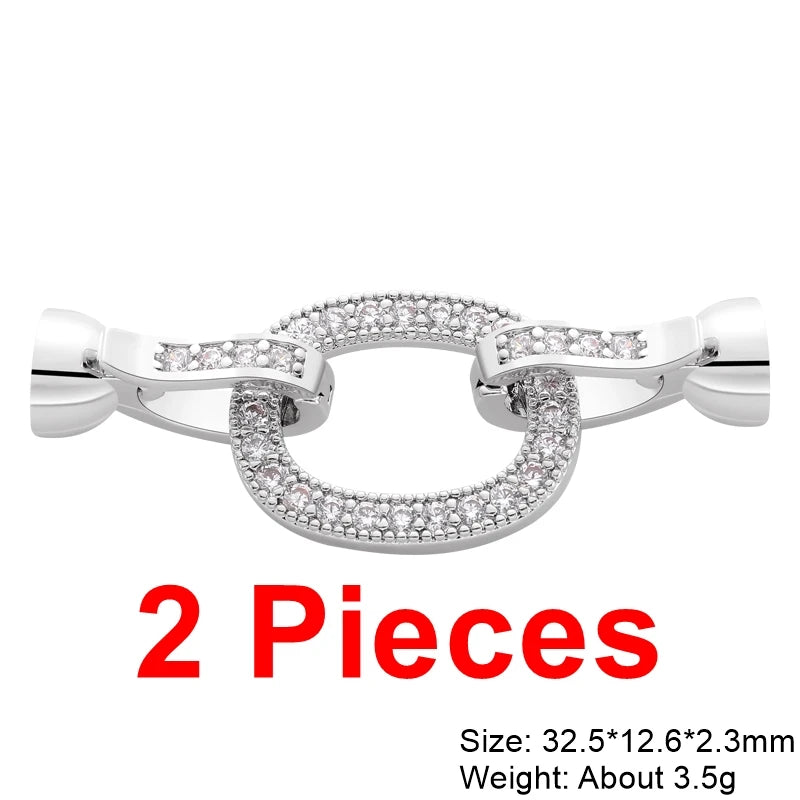 Juya 18K Gold Plated Baroque Pearls Connector Fastener Clasps DIY Jewelry Making Accessories Women Beads Lock Closure Supplies