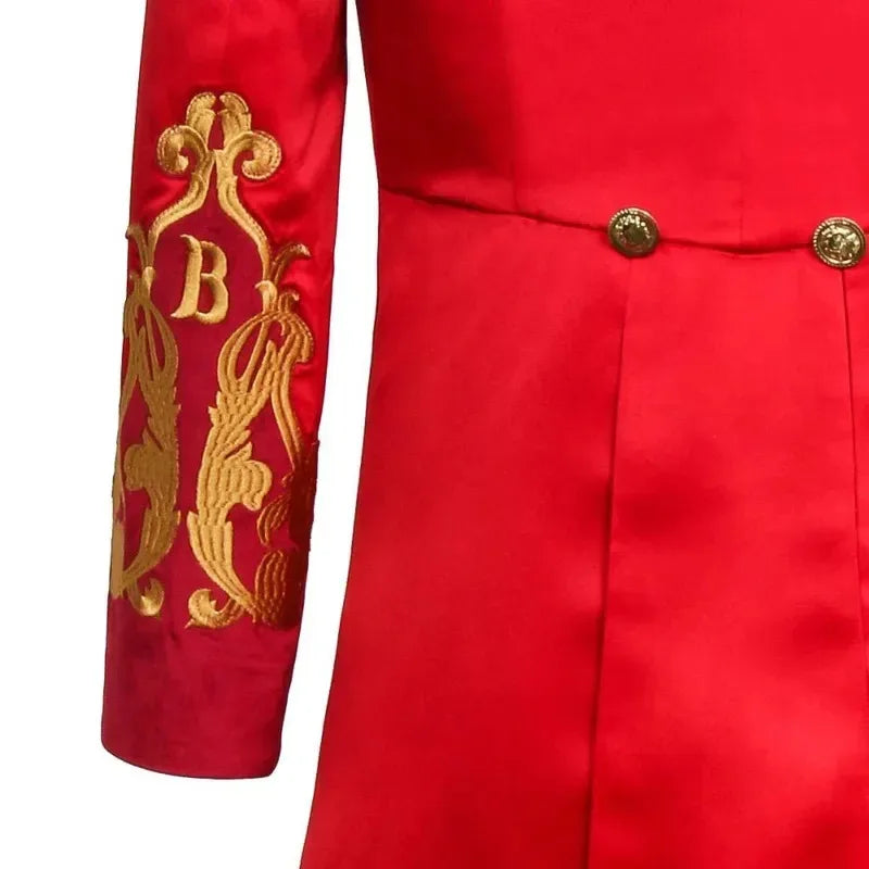 HAni 2025 Movie great showman cosplay costume adult red coat shirt pants fulll set circus king Barnum role play suit ☆★ww