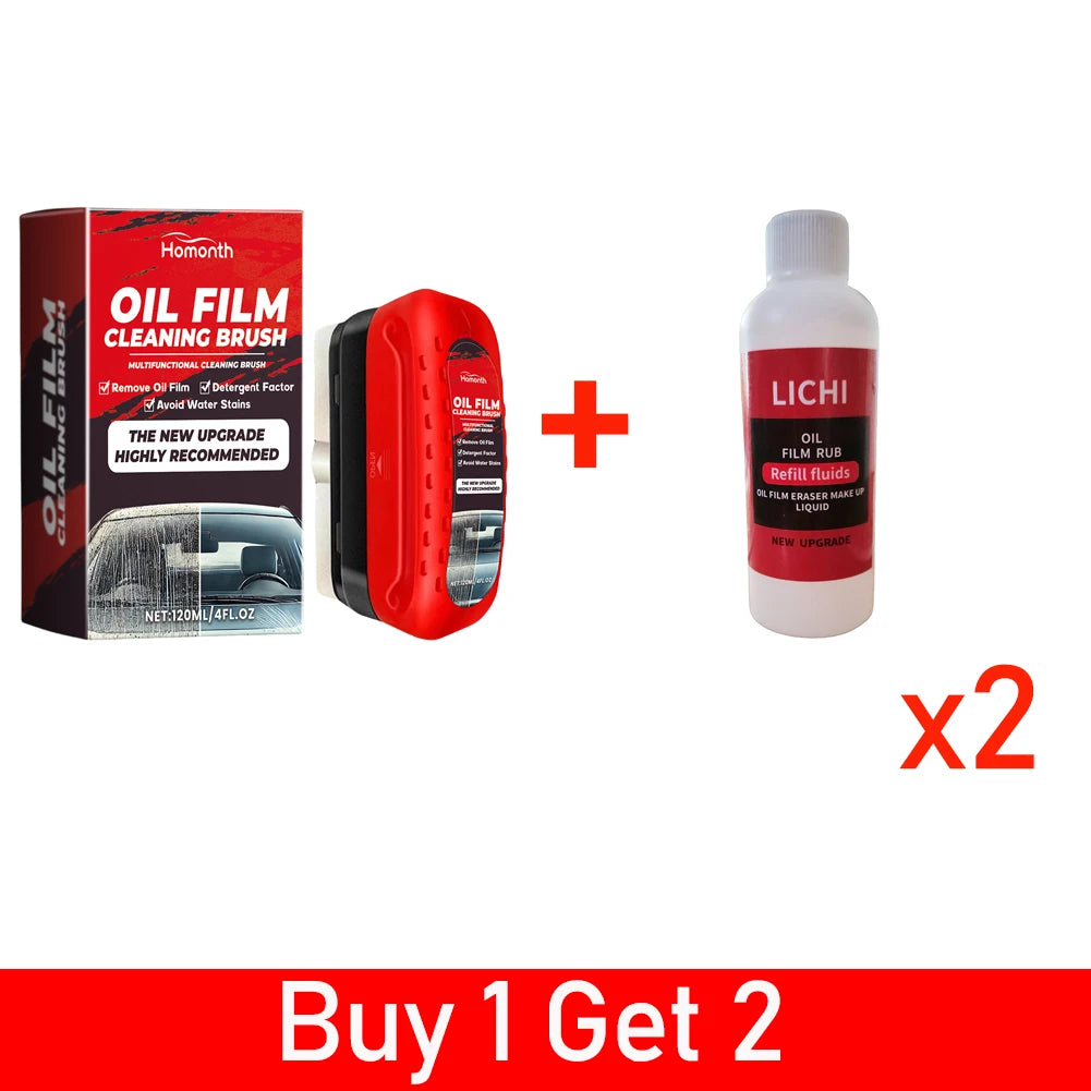 Car Glass Oil Film Remover Automotive Glass Sponge Cleaner Brush Oil Film Cleaning for Front Inner Windshield Glass Car Cleaning