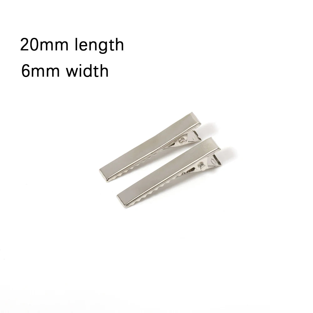 50/20pcs Metal Hair Alligator Clips 20mm/30mm/97mm Hairclips Bases DIY Jewelry Handmade Hair Accessories Components Findings