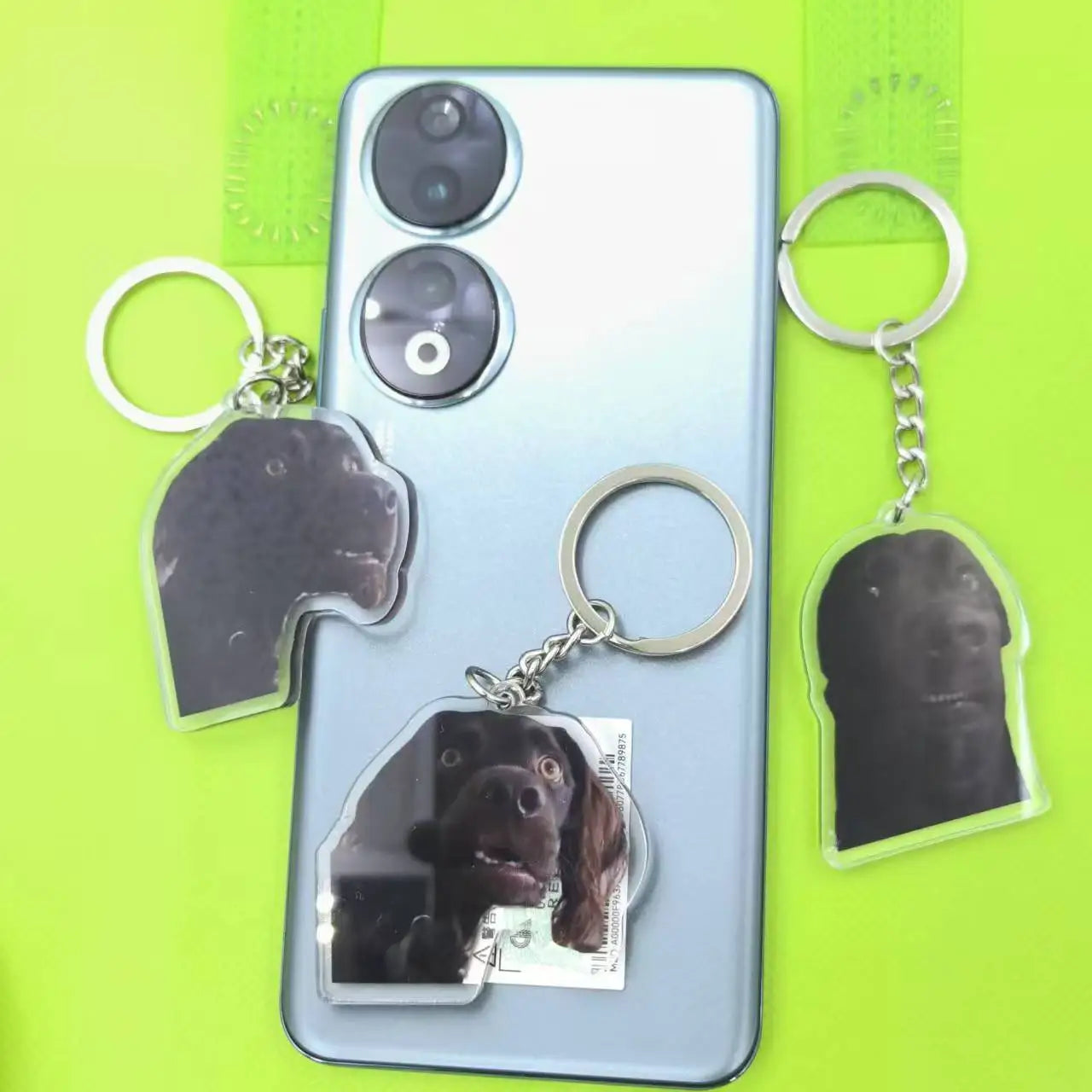 Cute Keychain Dog Meme Keychains Scared Black Dog Meme Confused Dog Gift For Friends Bag Pendant Greyhound Dog Meme