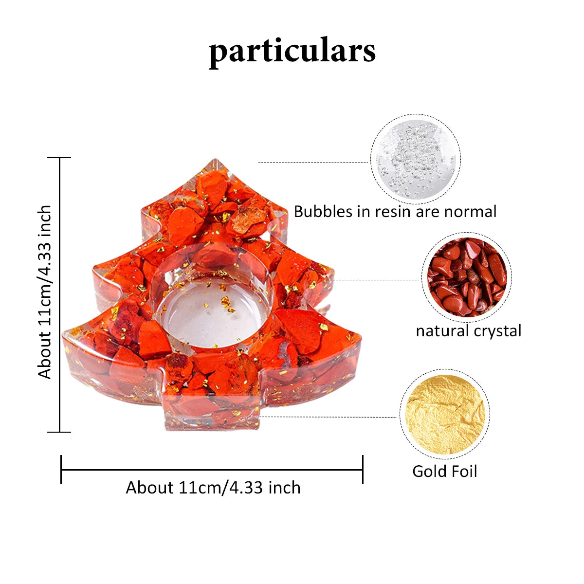 1PC Natural Crystal Gravel Stone Christmas Tree Candle Statue Reiki Stone Tortoise Figurine Amulet Fengshui Sculpture for Home O