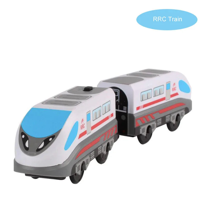 RC Electric Train Set Truck Magnetic Train Diecast Slot Car Toy Fit for Wooden Railway Train Track Birthday Christmas Gift