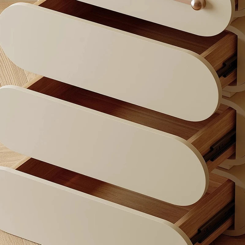 French Cream Style Storage Black Walnut Cabinet Home Furniture Drawer Type Showcase Locker Living Room Cabinets Storage Locker