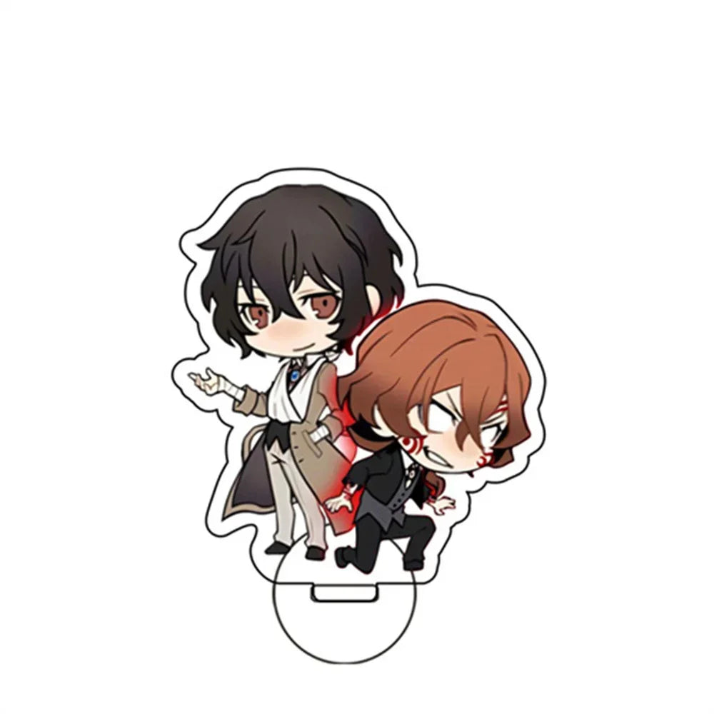 Japan Anime Bungo Stray Dogs Acrylic Stand Model Figure Cosplay Plate Holder Topper Fans Christmas Desk Decor Plate Gifts