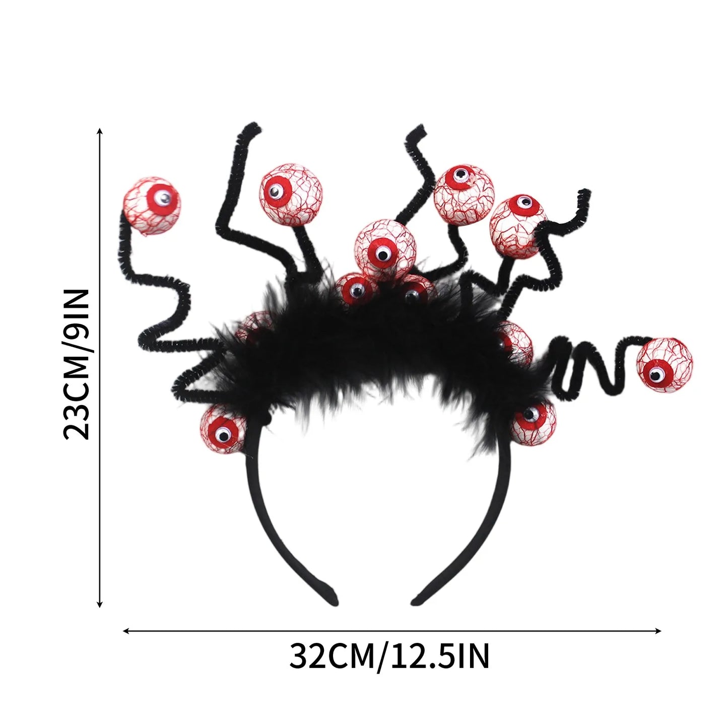 Halloween Eyeball Headband Creepy Party Hair Accessory Gothic Festival Costume Prop Spooky Hair Clip Horror Cosplay Decoration