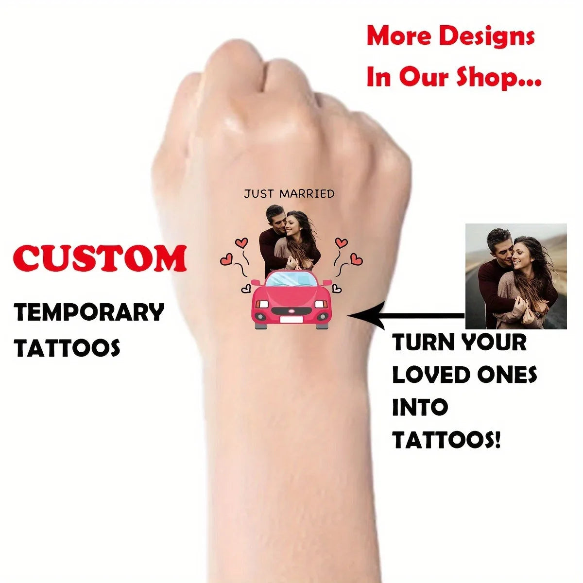40PCS Customizable wedding temporary tattoo sticker personalized couple lover Proposal Bride groom decoration dressing up marrym
