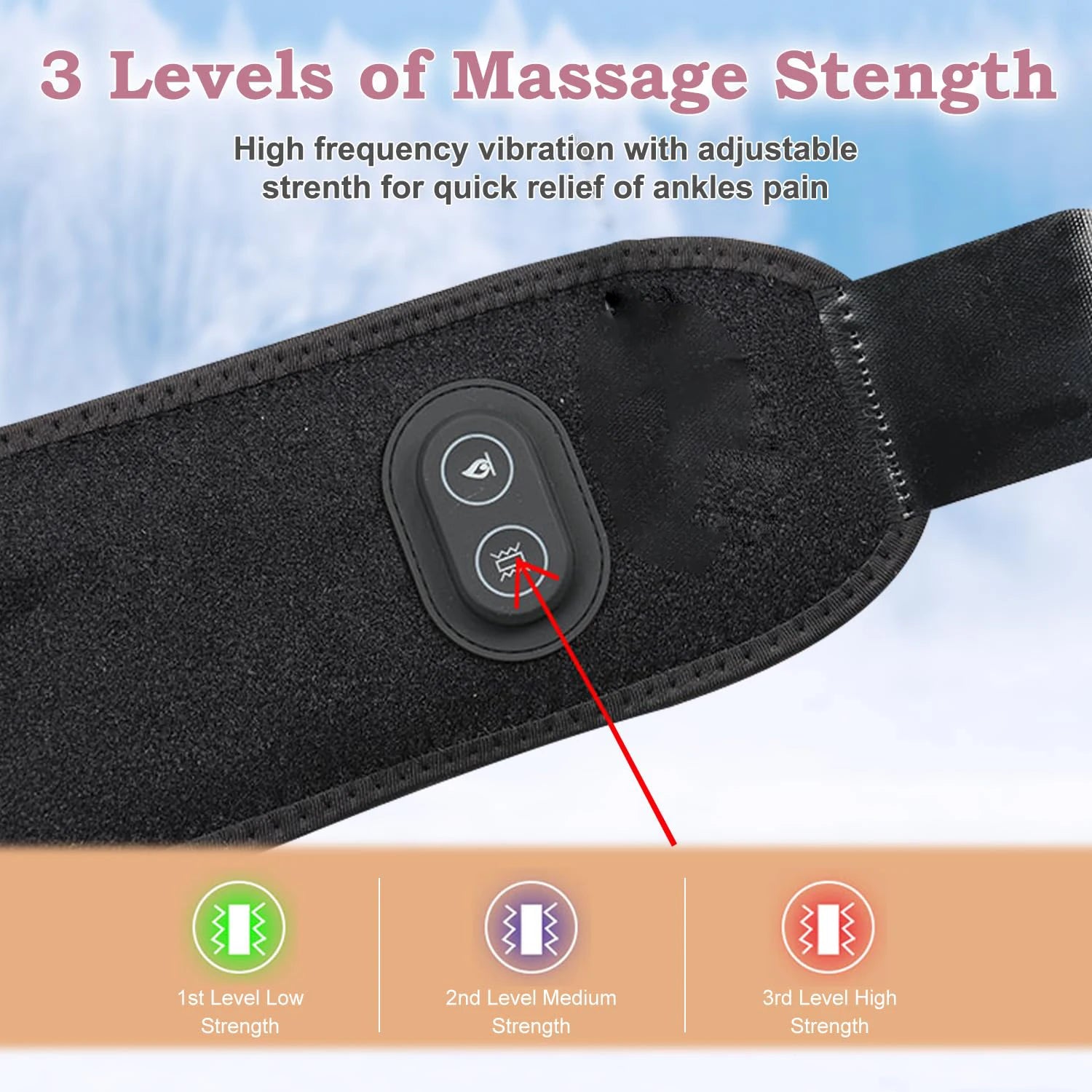 Electric Heating Wrist Brace Vibration Massage 3 Levels Hot Compress Portable Wrist Brace Protector Sports Hand Joint Brace Tool