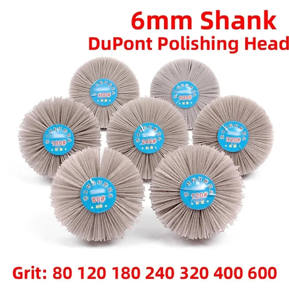 80mm Grinding Wheel Brush Nylon Polishing Abrasive Rotary Woodwork Metal Stone Head Grinder Polishing Brush 80-600 Grit