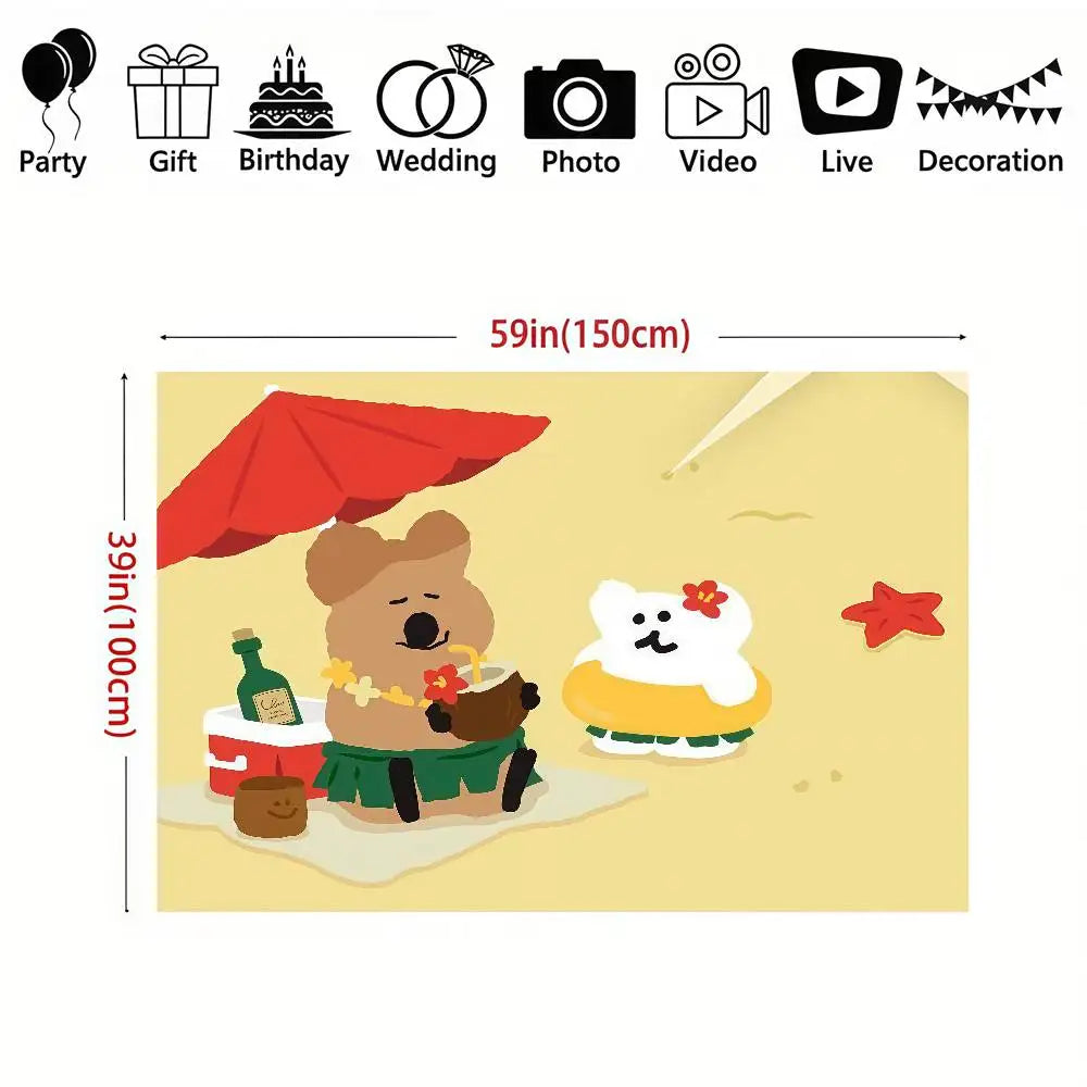 Cute Dinotaeng Bear Photography Backgrounds For Kids Birthday Party Children Portrait Photo Backdrops