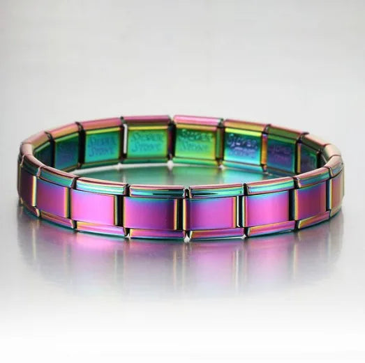 Fashion Sliver Bangle Bracelet Width Italian Elastic Charm Bracelet Simple Design Men Women DIY New Style Jewelry Gifts