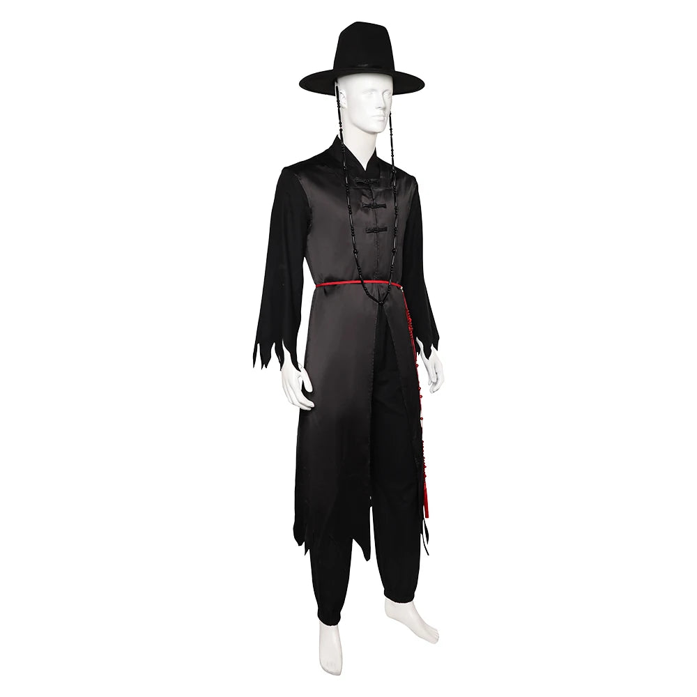 Saja Boys Cosplay Demon Jinu Coat Hunters Costume K-Pop Fantasia Men Top Pants Belt Hat Outfits Halloween Carnival Party Suit