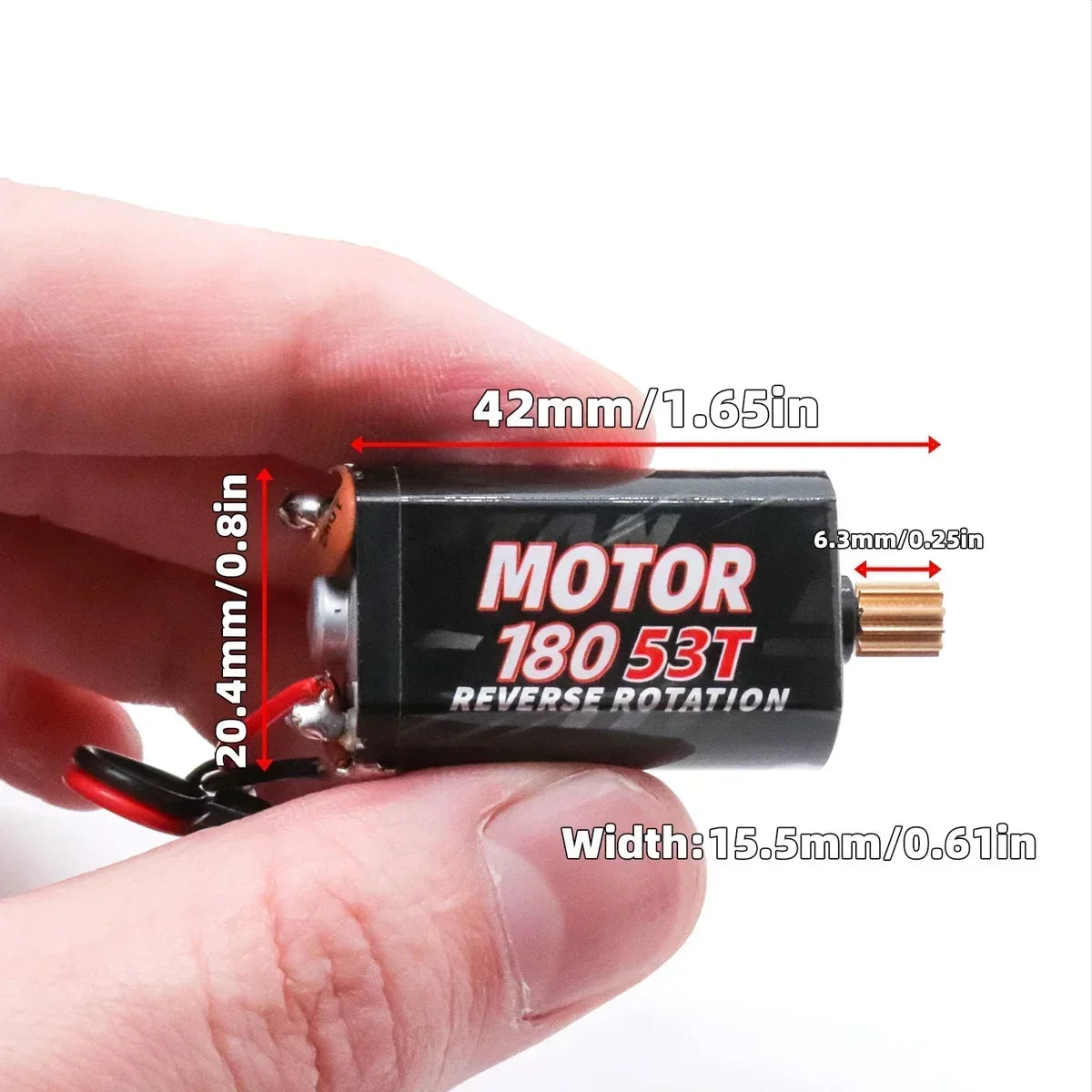 NEEBRC 180 Brushed Motor 53T 60T 70T 80T 11T Pinion Motor Gear for 1/18 RC Crawler Car Monster Climb TRX4M TRX4-M Upgrade Parts