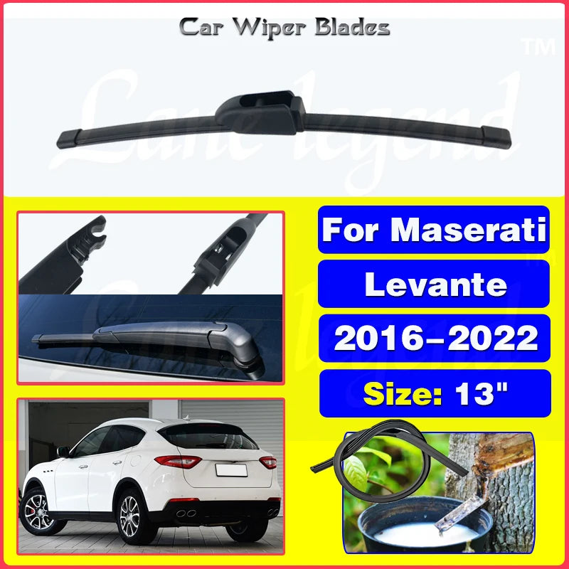 For Maserati Levante 2016 - 2022 Rear Wiper Blade Windscreen Wipers Auto Windshield Rear Window Rain Brush Car Accessories 13"