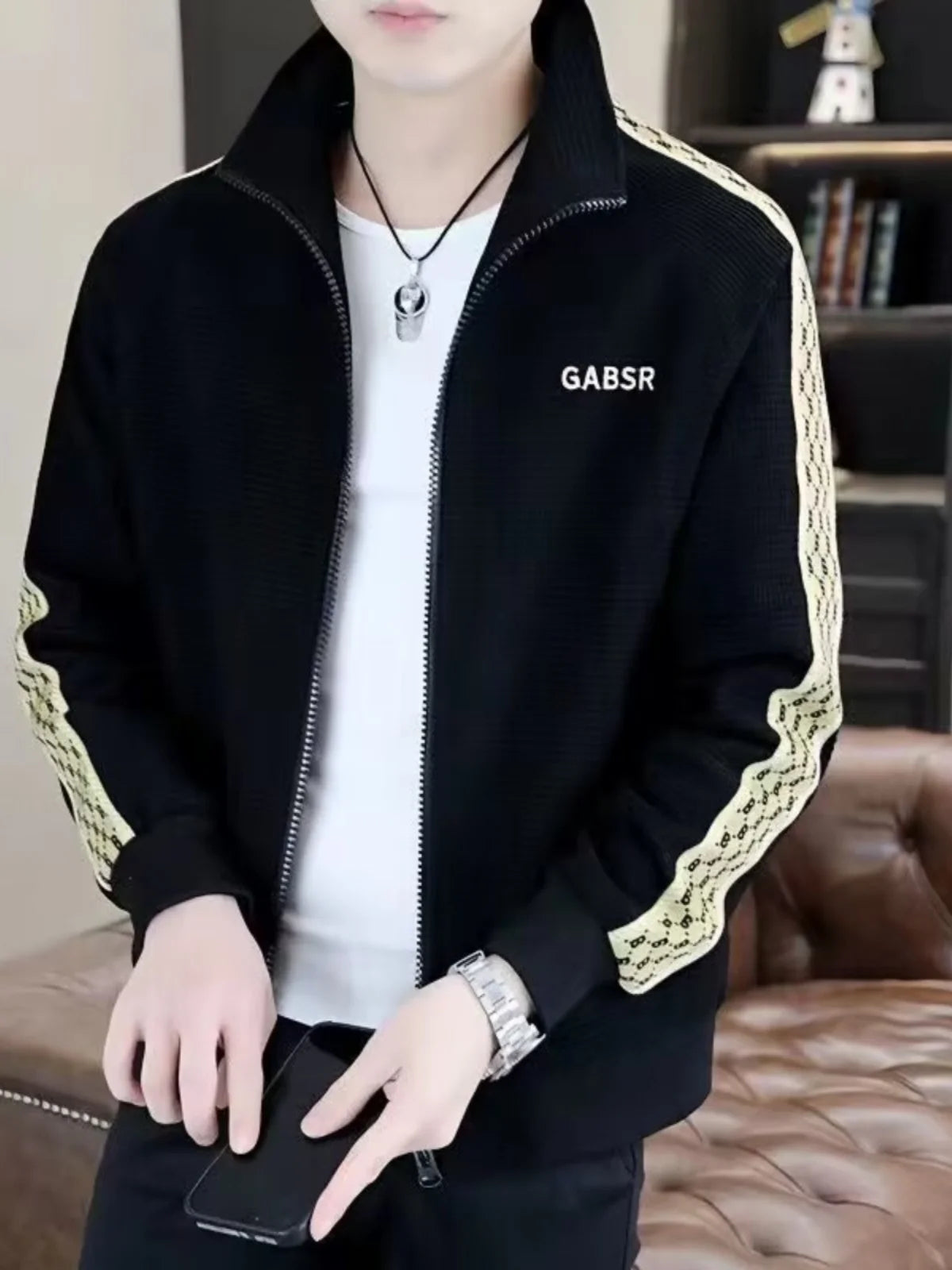 Casual Men's Stand Collar Jaet Spring Autumn New Sle 2024 Trendy Brand High-End Feeling Topwear Autumn Outerwear Coat