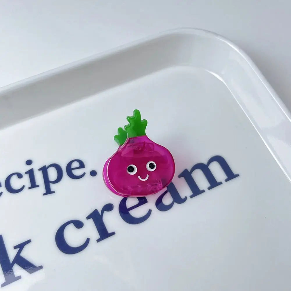 Cartoon Acetate Simulation Fruit Hair Clip Vegetable Series Small Grab Clip Mini Hair Claw Hair Accessories Geometry