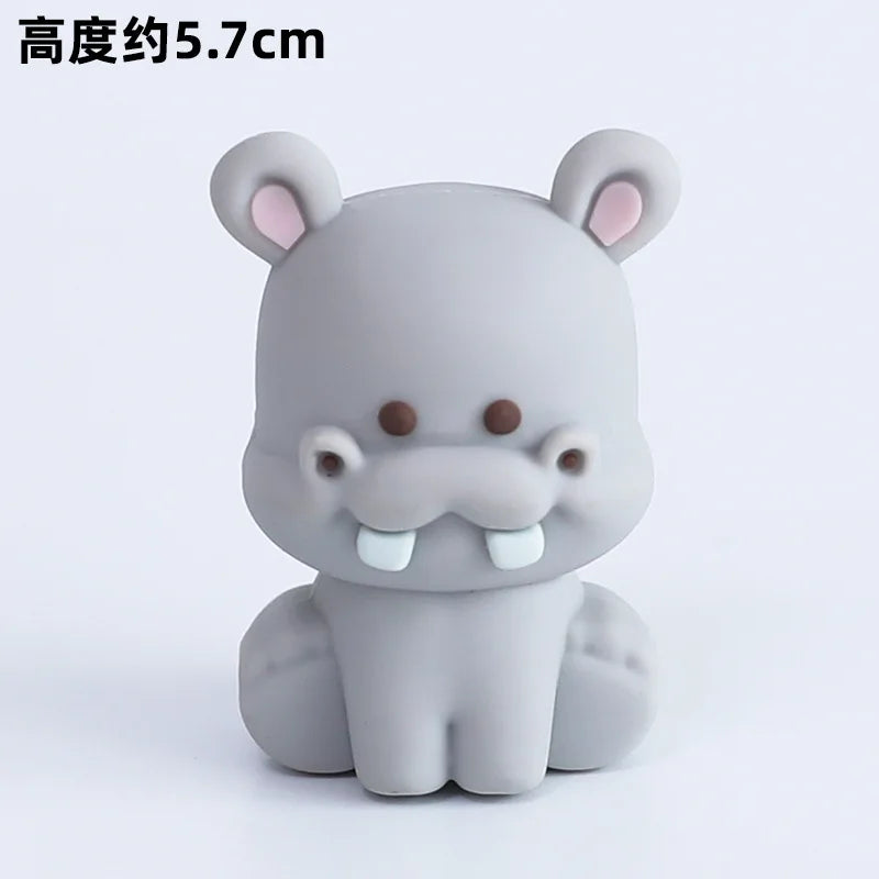 1pcs Jungle Party Cake Topper Safari Animals Figures Toys Picks Wild Jungle Animals Theme Baby Shower Happy Birthday Cake Decor