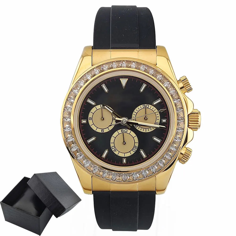 Luxury watches customized gold Chronograph Equation Racing Men Automatic Mechanical Watch Waterproof 10ATM Sapphire 4613Movement