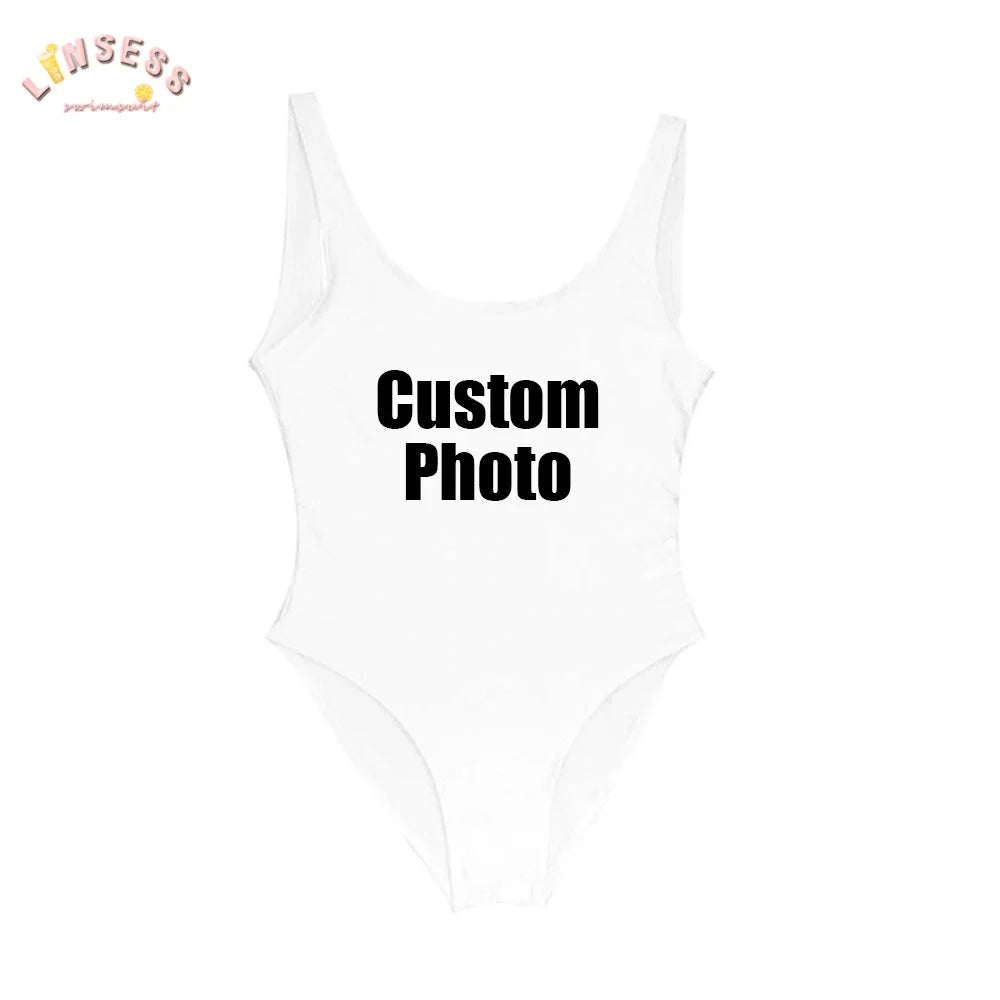 Custom Bride Swimsuit with Face Personalized Photo Brides Swimwear, Bachelorette Party Swimsuits,Birthday/Anniversary/