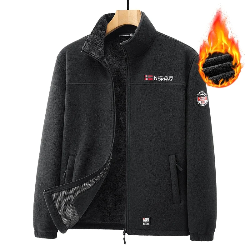 Soft Polar Fleece Jacket Men Winter Thicken Warm Camping Jacket Men Tatical Outdoor Mountaining Hiking Coat Men Brand Clothing