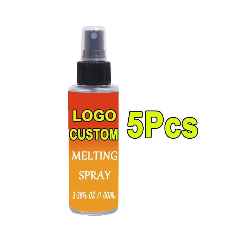 Lace Melting Spray For Lace Wigs - 5Pcs Logo Customize Wig Glue Spray - Glue-Less Hair Adhesive Spray Natural Finishing Hold