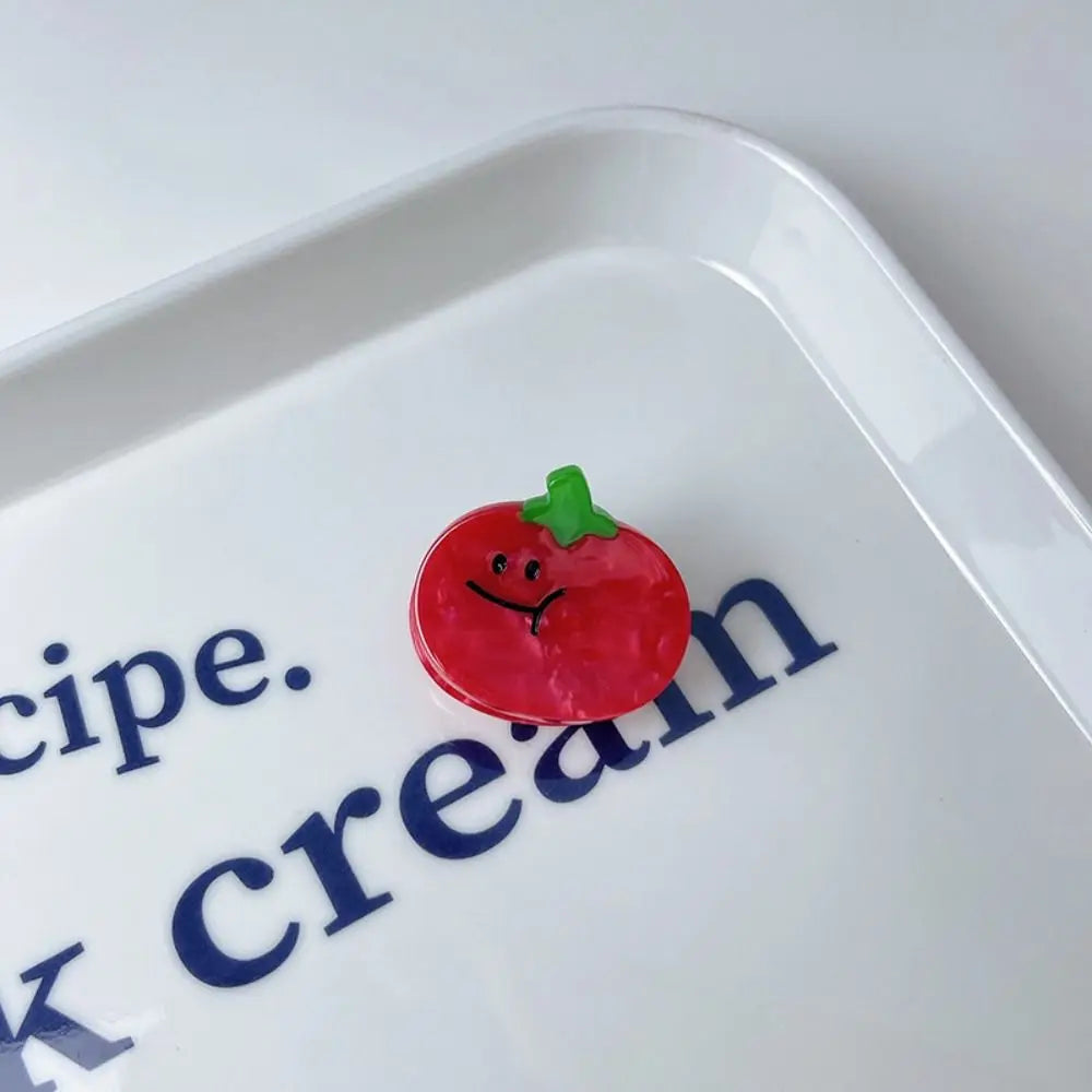 Cartoon Acetate Simulation Fruit Hair Clip Vegetable Series Small Grab Clip Mini Hair Claw Hair Accessories Geometry