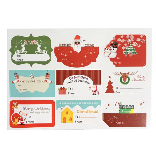 10sheets/lot  Christmas theme kawaii paper adhesive seal sticker gifts sealing sticky decorative  label Gift Sealing Sticker