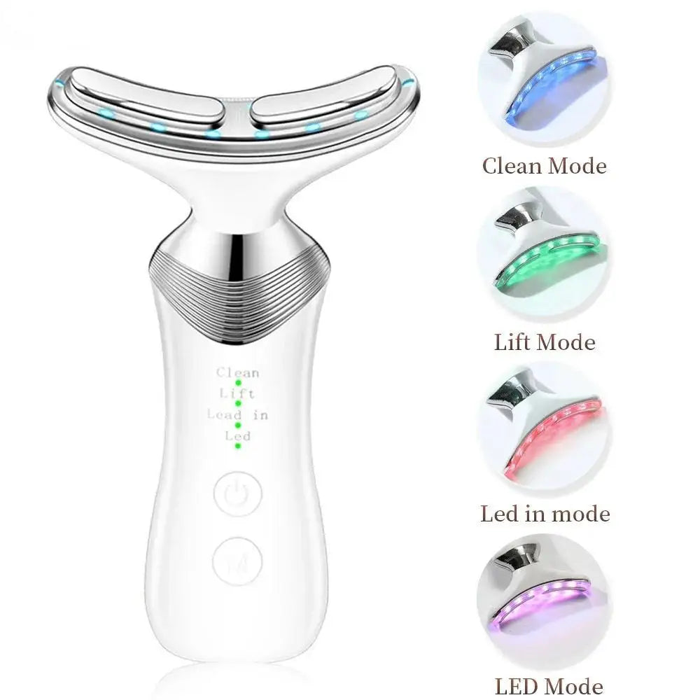 Microcurrent Neck Device Dual Use Face Massager - Anti-Aging Care for Nasolabial Lines & Neck Wrinkles Beauty Instrument