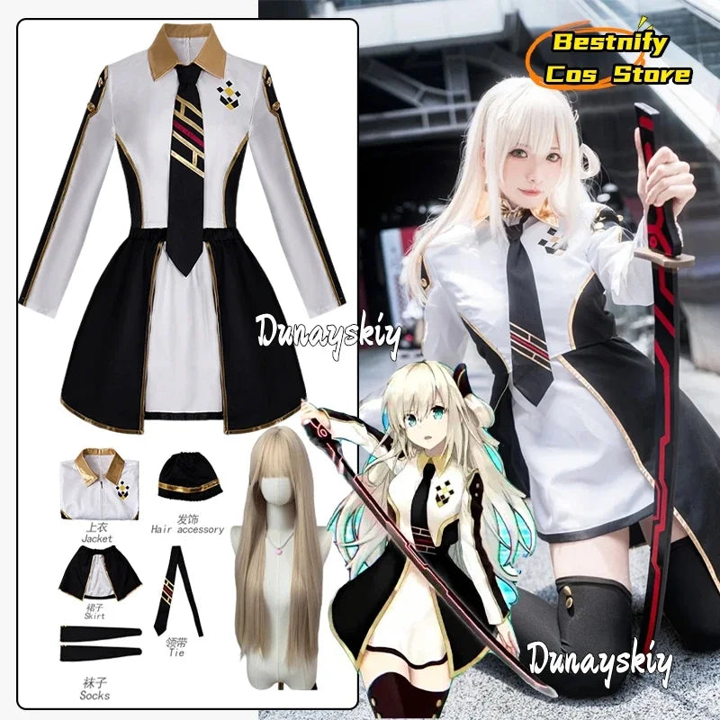 CosplayAnime Womens Costume Cosplay Suit Sky Striker Ace Raye Maid Dress Uniform Halloween Disguise for Adult Women's Dresses Ro