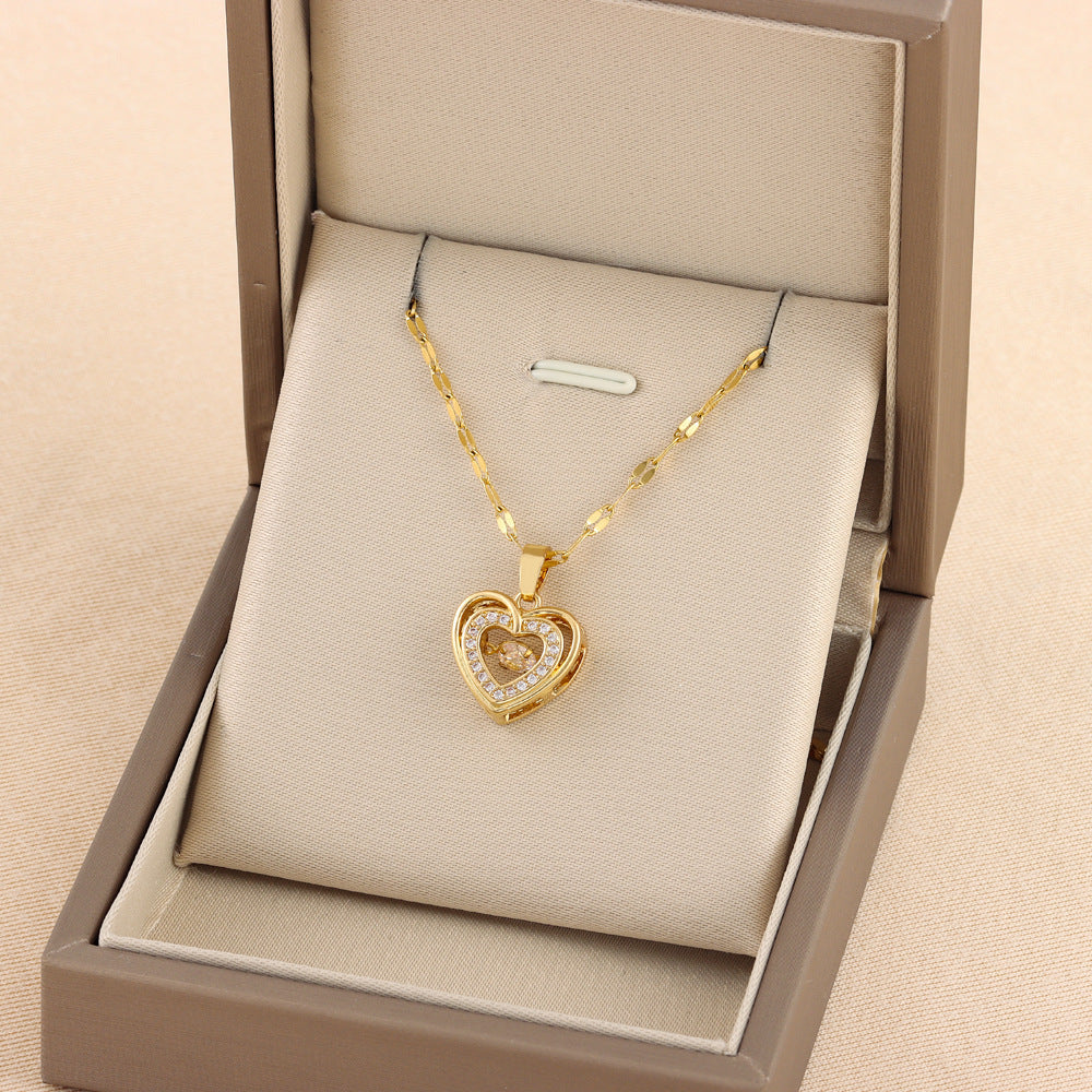 LuxeJewels™ – Double Layer Love Necklace (Titanium Steel)