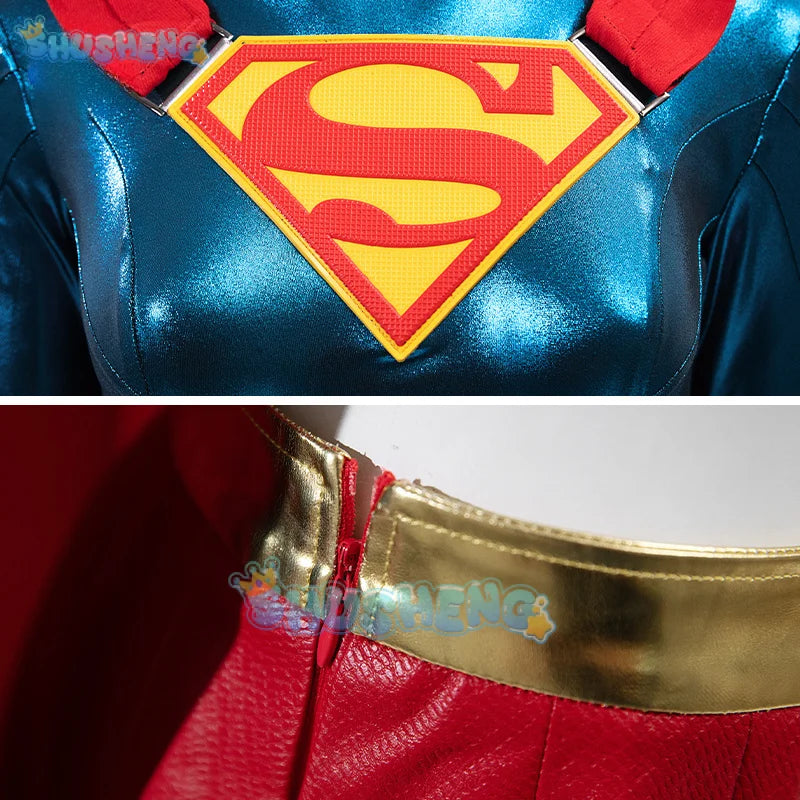 2025 New Movie Supergirl Cosplay Costume Uniform Halloween Carnival Party Christmas Play Role Clothes Clothing for Women