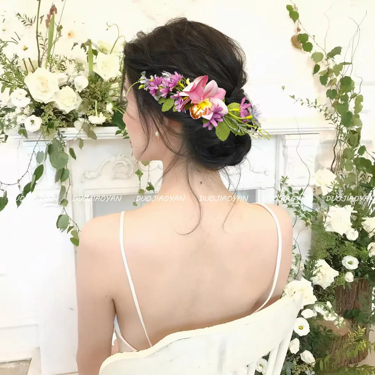 YHJ Beautiful Flowers Hair Pin Party Wedding Performance Bridesmaid Hair Combs Hair Clips for Women Girls
