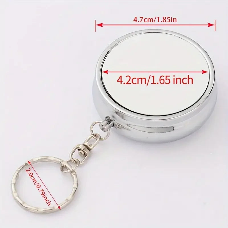 Personalised Custom Round Keychain, Personalised Photo Mini Portable Ashbox Keyring, Unique Father Gift